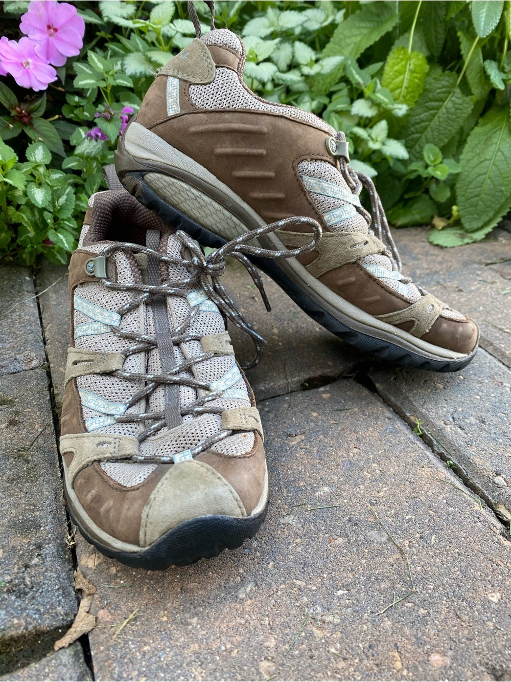 Merrell Siren Sportive Women’s Hiking Trail Shoes Brown Blue Sz 8 Summer Sale